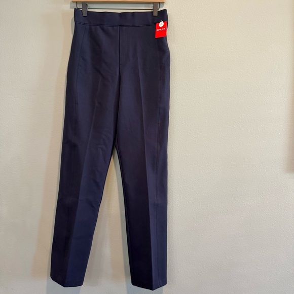 SPANX Pants - Spanx PBP Navy Slim Straight Pants M Tall High Waist NWT